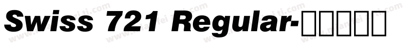 Swiss 721 Regular字体转换
